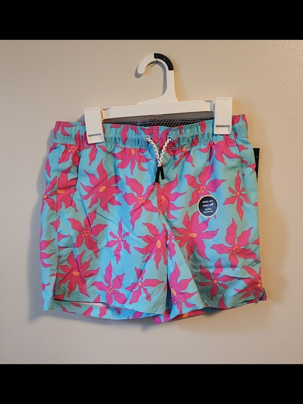 art class Turquoise and Pink Floral Swim Shorts
